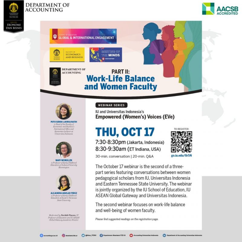 Webinar Series Part II “Work Life Balance and Woman Faculty” Department ...